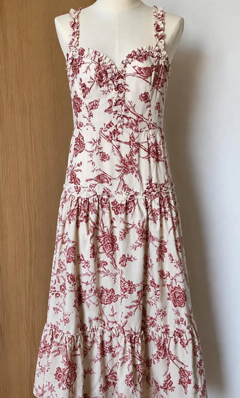 robe longue d'été à motifs floraux taille 40